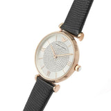 EMPORIO ARMANI AR11387 BLACK LEATHER WOMEN WATCH