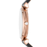 EMPORIO ARMANI AR11387 BLACK LEATHER WOMEN WATCH