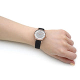 EMPORIO ARMANI AR11387 BLACK LEATHER WOMEN WATCH