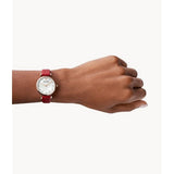EMPORIO ARMANI AR11388 RED LEATHER WOMEN'S WATCH