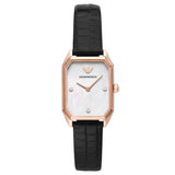 EMPORIO ARMANI WATCH AR11390 BLACK LEATHER WOMENS WATCH