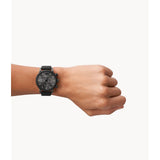 EMPORIO ARMANI AR11409 BLACK LEATHER MENS WATCH