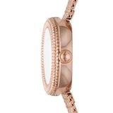 Emporio Armani Silver Dial With Rose Gold Stainless Steel Strap Women Watch AR11416