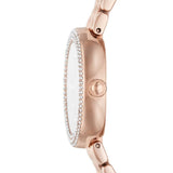 Emporio Armani Black Dial With Rose Gold Stainless Steel Strap Women Watch AR11418