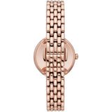 Emporio Armani Black Dial With Rose Gold Stainless Steel Strap Women Watch AR11418