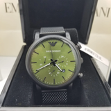 EMPORIO ARMANI CHRONOGRAPH BLACK STAINLESS STEEL MEN'S WATCH