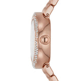 Emporio Armani Silver Dial With Rose Gold Stainless Steel Strap Women Watch AR11474