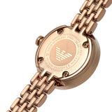 Emporio Armani Silver Dial With Rose Gold Stainless Steel Strap Women Watch AR11474