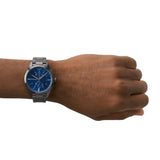 Emporio Armani Blue Dial Black Stainless Steel Strap Men Watch AR11481
