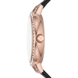 EMPORIO ARMANI AR11485 BLACK LEATHER WOMEN WATCH