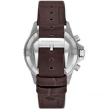 Emporio Armani Brown Chronograph Dial And Leather Strap Men Watch