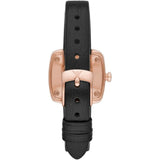 Emporio Armani Analog Silver Dial And Black Leather Strap Women Watch AR11495