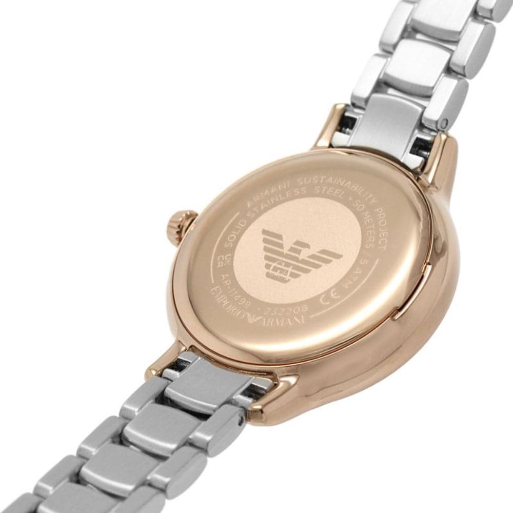 Emporio Armani Two-Tone Stainless Steel Strap Women Watch AR11499 â H2 Hub