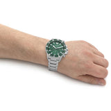 Emporio Armani Green Dial Silver Stainless Steel Strap Men Watch AR11500