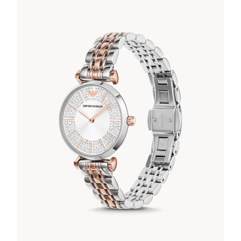 Emporio Armani Two Tone Stainless Steel Strap Women Watch AR11537 H2 Hub Emporio Armani Two Tone Stainless Steel Strap Women Watch AR11537 H2 Hub