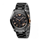 EMPORIO ARMANI CERAMICA BLACK CERAMIC AR1410 MEN’S WATCH - H2 Hub Watches