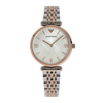 EMPORIO ARMANI ANALOG QUARTZ TWO TONE STAINLESS STEEL AR1683 WOMEN’S WATCH - H2 Hub Watches