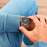 EMPORIO ARMANI CHRONOGRAPH LEATHER STRAP AR1811 MEN'S WATCH