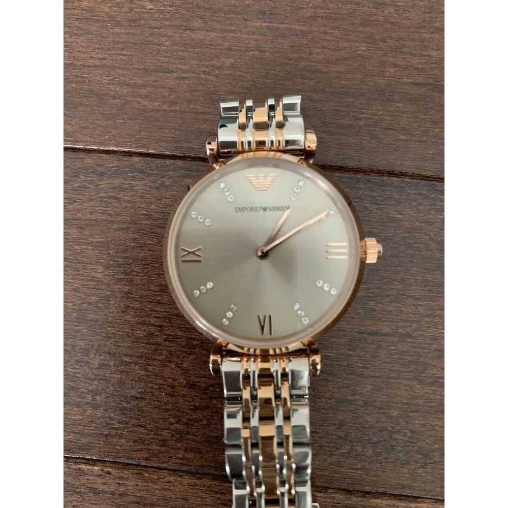 EMPORIO ARMANI CLASSIC ANALOG QUARTZ TWO TONE STAINLESS STEEL AR1840 WOMEN’S WATCH - H2 Hub Watches