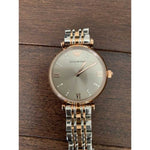 EMPORIO ARMANI CLASSIC ANALOG QUARTZ TWO TONE STAINLESS STEEL AR1840 WOMEN’S WATCH - H2 Hub Watches