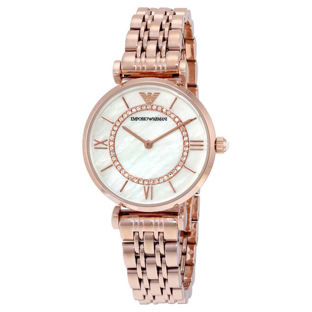 EMPORIO ARMANI CLASSIC ROSE GOLD STAINLESS STEEL AR1909 WOMEN’S WATCH - H2 Hub Watches