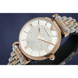 EMPORIO ARMANI ANALOG QUARTZ TWO TONE STAINLESS STEEL AR1926 WOMEN'S WATCH