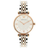 EMPORIO ARMANI ANALOG QUARTZ TWO TONE STAINLESS STEEL AR1926 WOMEN'S WATCH