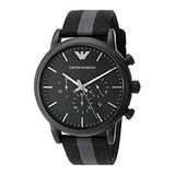 EMPORIO ARMANI LUIGI CHRONOGRAPH BLACK MESH STRAP AR1948 MEN'S WATCH - H2 Hub Watches