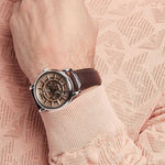 EMPORIO ARMANI LUIGI AUTOMATIC SILVER STAINLESS STEEL AR1982 BROWN LEATHER STRAP MEN’S WATCH - H2 Hub Watches
