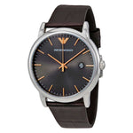 EMPORIO ARMANI AR1996 LUIGI BROWN LEATHER STRAP MEN'S WATCH - H2 Hub Watches