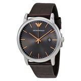 EMPORIO ARMANI AR1996 LUIGI BROWN LEATHER STRAP MEN'S WATCH - H2 Hub Watches
