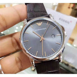 EMPORIO ARMANI AR1996 LUIGI BROWN LEATHER STRAP MEN'S WATCH - H2 Hub Watches