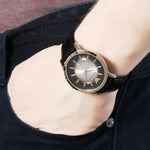 EMPORIO ARMANI CLASSIC BLACK LEATHER STRAP STAINLESS STEEL AR2468 MEN'S WATCH - H2 Hub Watches