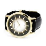 EMPORIO ARMANI CLASSIC BLACK LEATHER STRAP STAINLESS STEEL AR2468 MEN'S WATCH - H2 Hub Watches