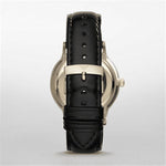 EMPORIO ARMANI CLASSIC BLACK LEATHER STRAP STAINLESS STEEL AR2468 MEN'S WATCH - H2 Hub Watches