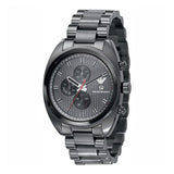 EMPORIO ARMANI CERAMICA CHRONOGRAPH BLACK GUNMETAL STAINLESS STEEL AR5913 MEN'S WATCH - H2 Hub Watches
