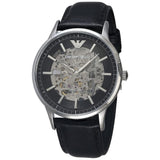 EMPORIO ARMANI AR60038 BLACK LEATHER MEN'S WATCH