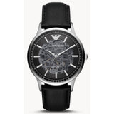 EMPORIO ARMANI AR60038 BLACK LEATHER MEN'S WATCH