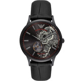 EMPORIO ARMANI AR60046 BLACK LEATHER MEN'S WATCH