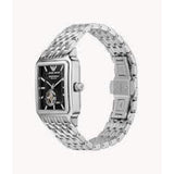 Emporio Armani Black Dial Automatic Stainless Steel Strap Men Watch  AR60057