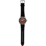 Emporio Armani Red Dial Black Silicone Strap Men Watch AR60070
