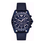 EMPORIO ARMANI CHRONOGRAPH SUNRAY NYLON LEATHER STRAP AR6132 MEN'S WATCH - H2 Hub Watches