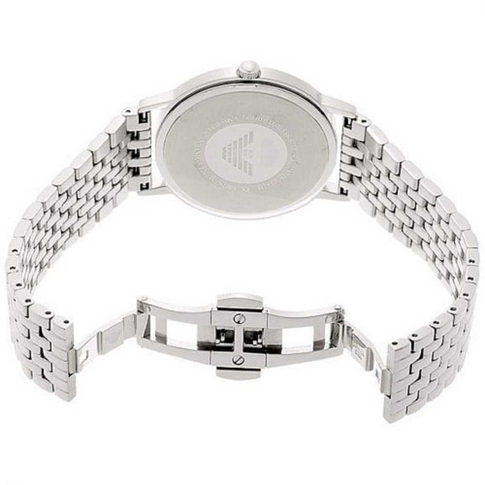 EMPORIO ARMANI QUARTZ SILVER STAINLESS STEEL AR80014 UNISEX WATCH - H2 Hub Watches