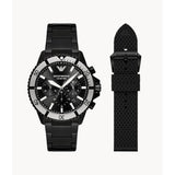 EMPORIO ARMANI CHRONOGRAPH WATCH AND INTERCHANGEABLE STRAP SET MEN'S WATCH AR80050