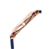 EMPORIO ARMANI TWO-HAND BLUE LEATHER WATCH AND EARRING GIFT SET WOMEN'S WATCH AR80053