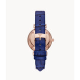 EMPORIO ARMANI TWO-HAND BLUE LEATHER WATCH AND EARRING GIFT SET WOMEN'S WATCH AR80053