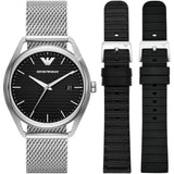 EMPORIO ARMANI AR80055 STAINLESS STEEL MESH AND INTERCHANGEABLE STRAP SET MEN'S WATCH