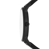 Emporio Armani Black Dial With Black Leather Strap Men Watch AR80057