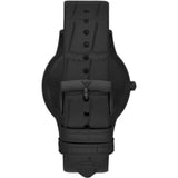 Emporio Armani Black Dial With Black Leather Strap Men Watch AR80057