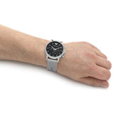 Emporio Armani Black Dial With Mesh Bracelet Strap Men Watch AR80062SET